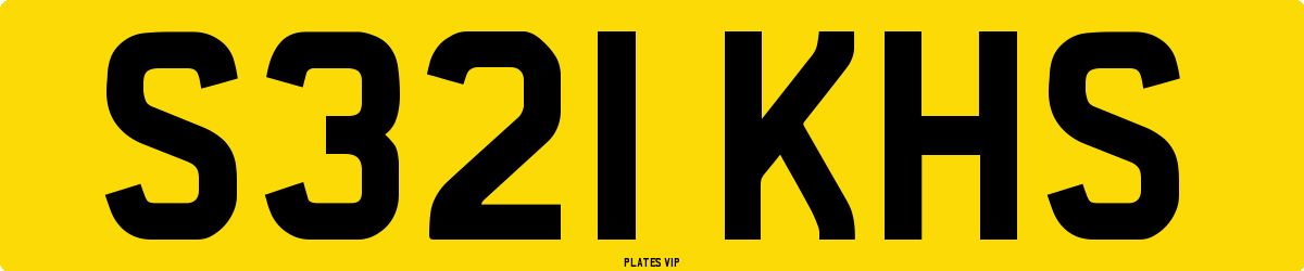 S321 KHS Number Plate