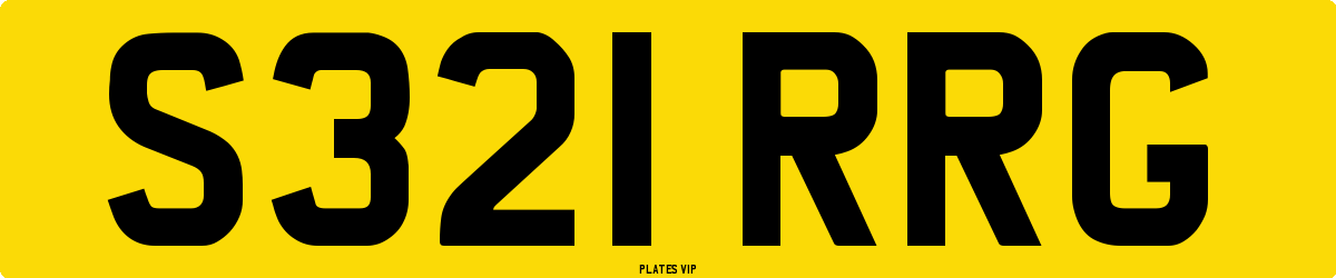 S321 RRG Number Plate