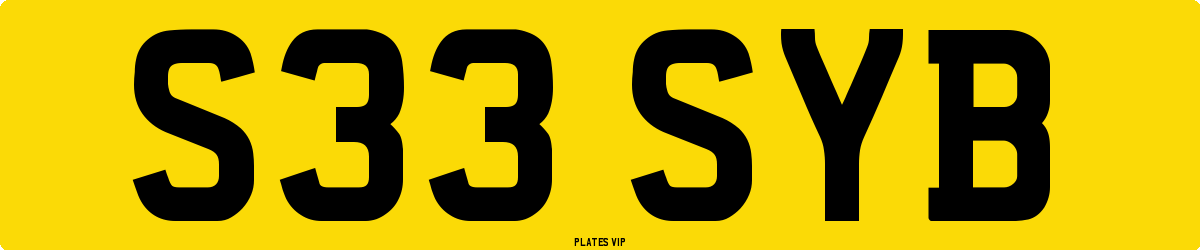S33 SYB Number Plate