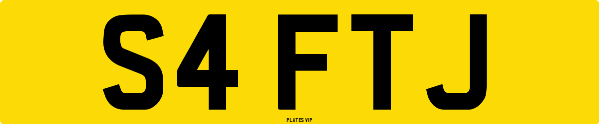 S4 FTJ Number Plate