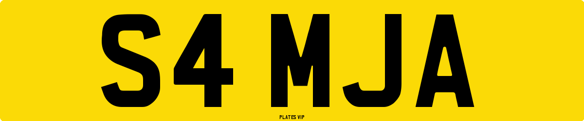 S4 MJA Number Plate