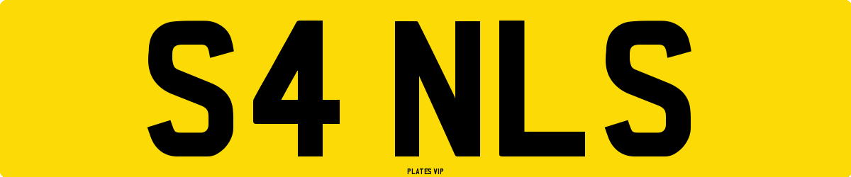 S4 NLS Number Plate