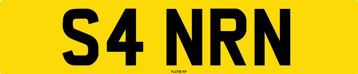 S4 NRN Number Plate