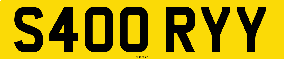 S400 RYY Number Plate