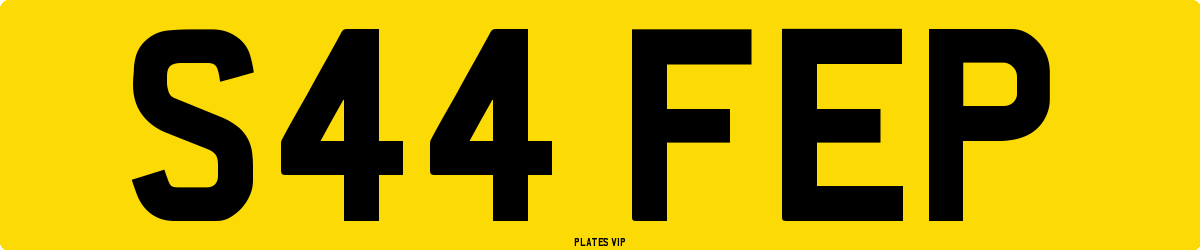 S44 FEP Number Plate