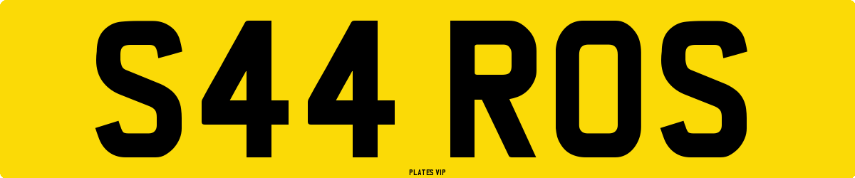 S44 ROS Number Plate