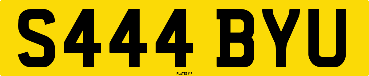 S444 BYU Number Plate