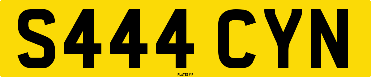 S444 CYN Number Plate