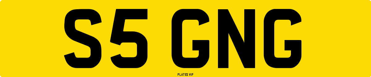 S5 GNG Number Plate