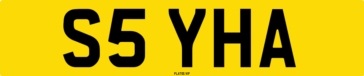 S5 YHA Number Plate