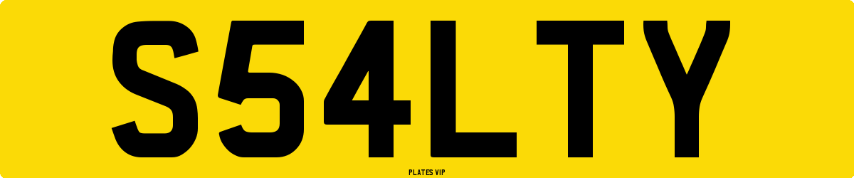 S54LTY Number Plate