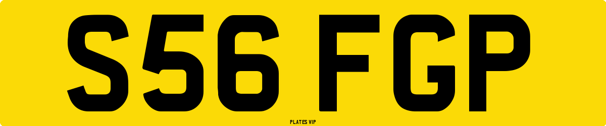 S56 FGP Number Plate
