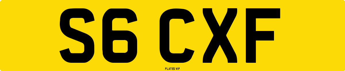 S6 CXF Number Plate