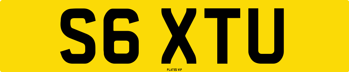 S6 XTU Number Plate