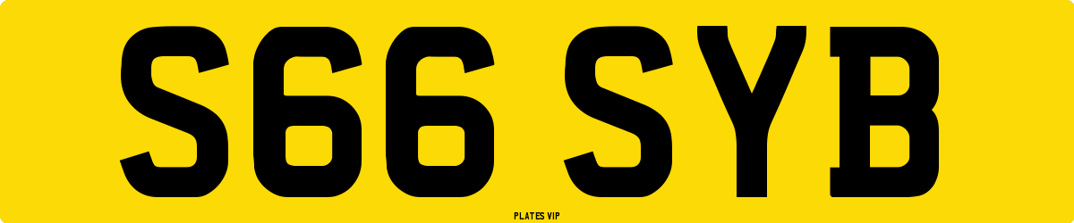 S66 SYB Number Plate