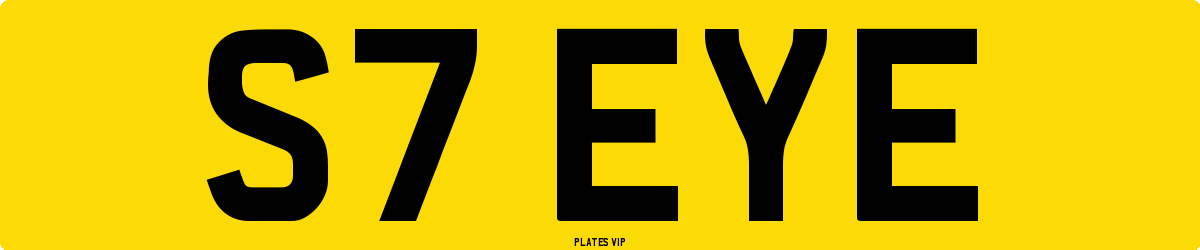 S7 EYE Number Plate