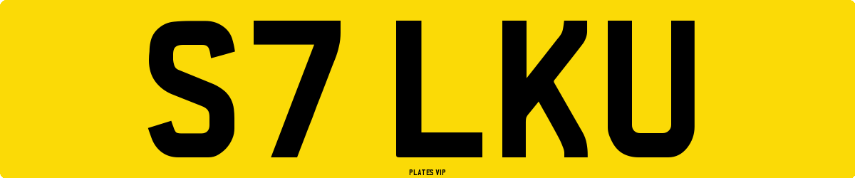S7 LKU Number Plate