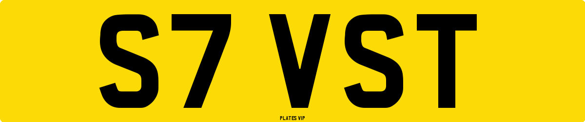 S7 VST Number Plate