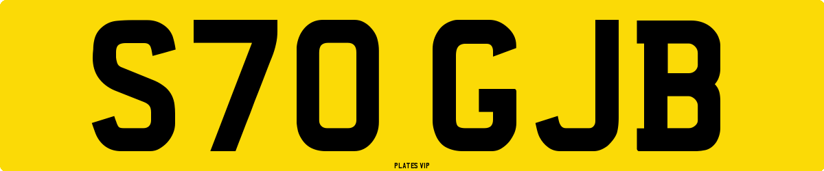 S70 GJB Number Plate