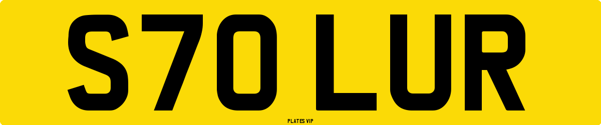 S70 LUR Number Plate