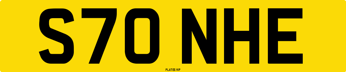 S70 NHE Number Plate