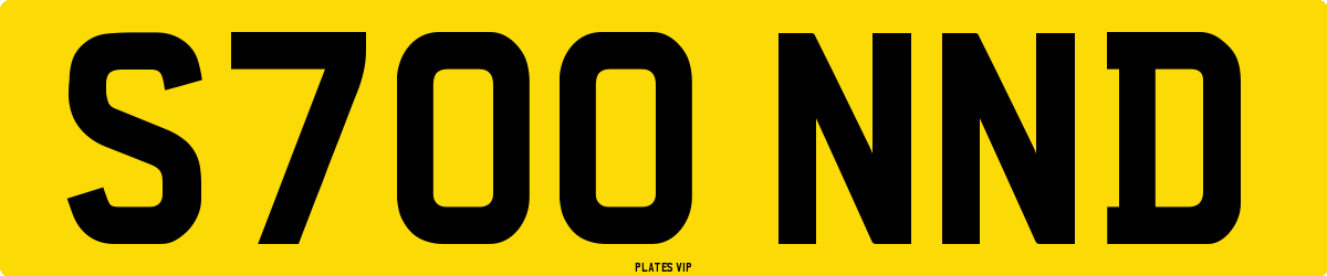 S700 NND Number Plate