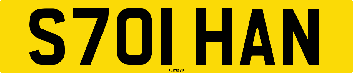 S701 HAN Number Plate