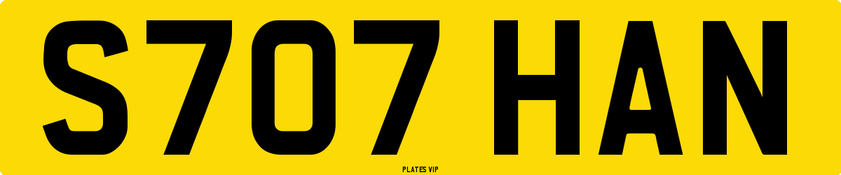 S707 HAN Number Plate