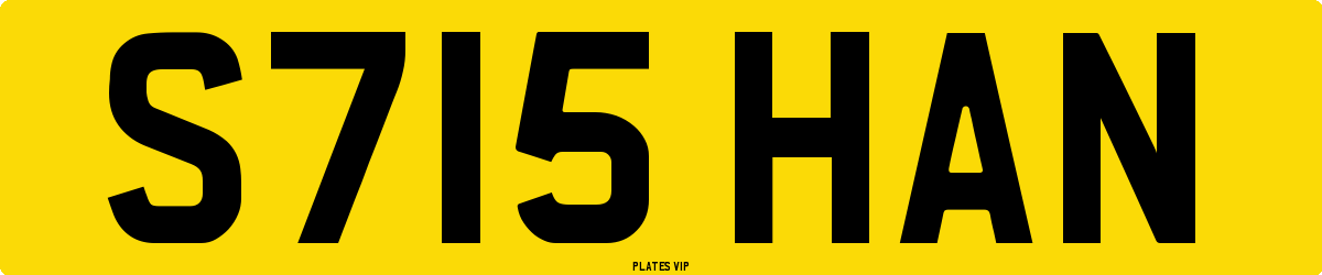 S715 HAN Number Plate