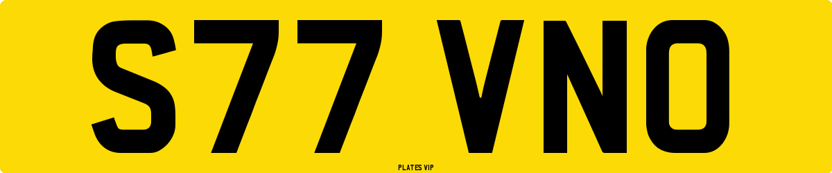 S77 VNO Number Plate