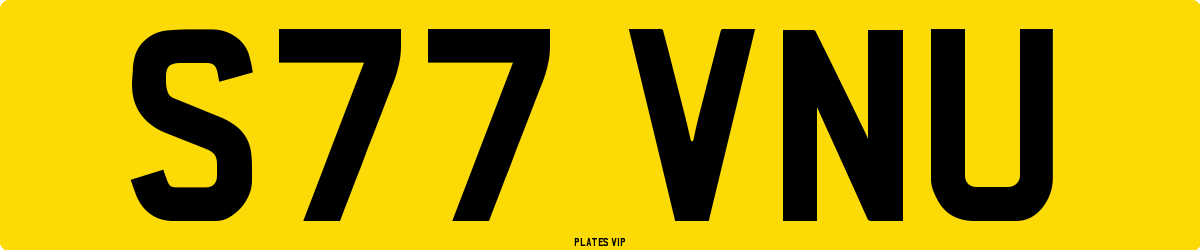 S77 VNU Number Plate