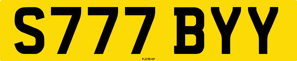 S777 BYY Number Plate