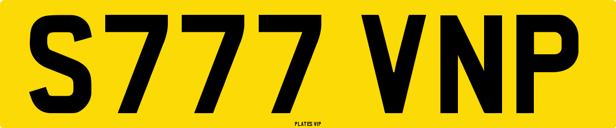 S777 VNP Number Plate