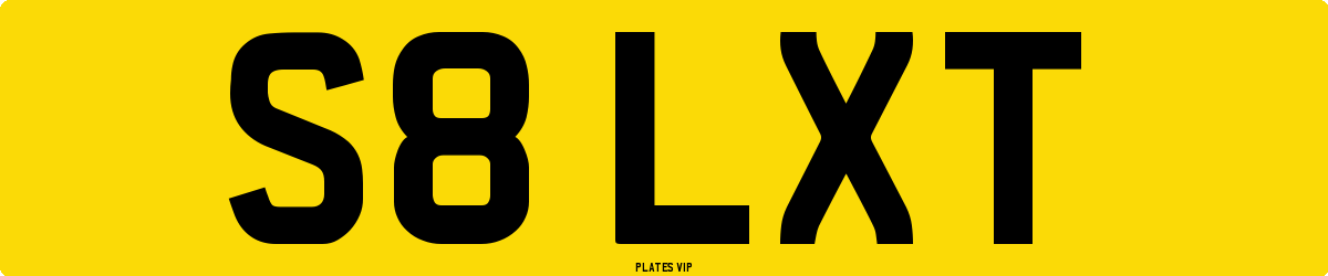 S8 LXT Number Plate