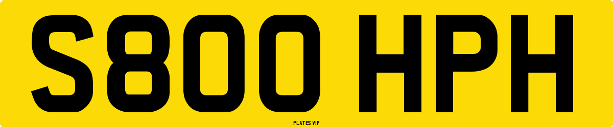 S800 HPH Number Plate