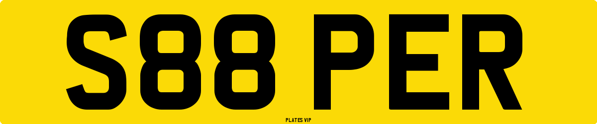 S88 PER Number Plate