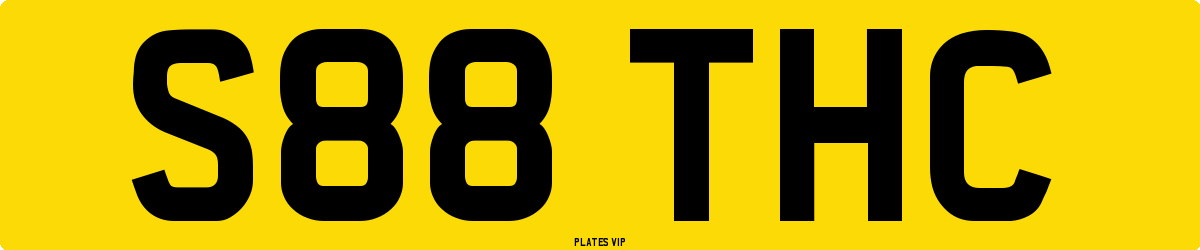 S88 THC Number Plate
