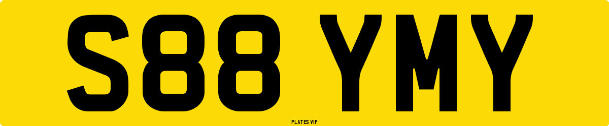 S88 YMY Number Plate