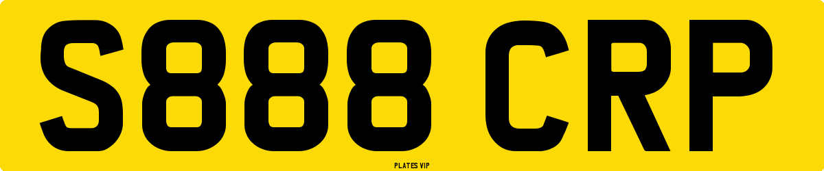S888 CRP Number Plate
