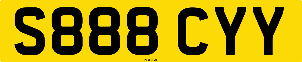 S888 CYY Number Plate