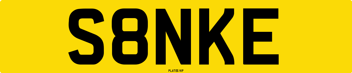 S8NKE Number Plate