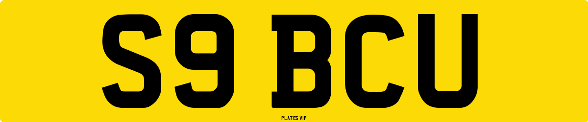 S9 BCU Number Plate