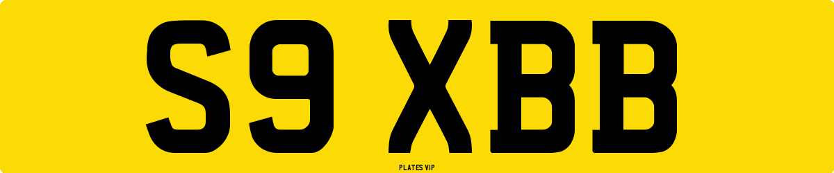 S9 XBB Number Plate