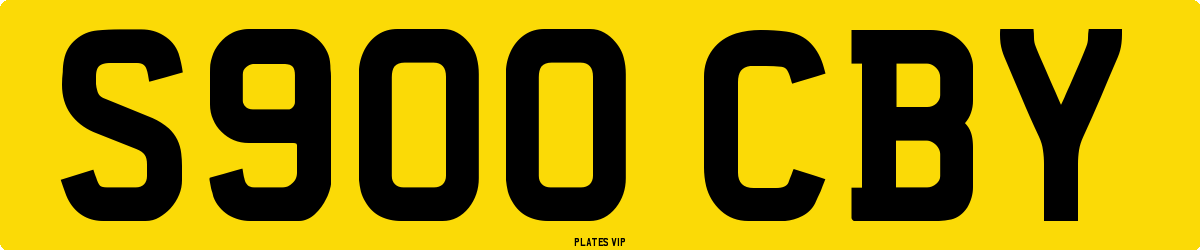 S900 CBY Number Plate