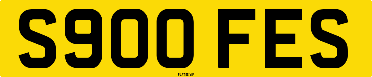S900 FES Number Plate