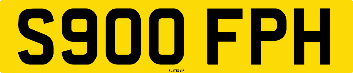 S900 FPH Number Plate