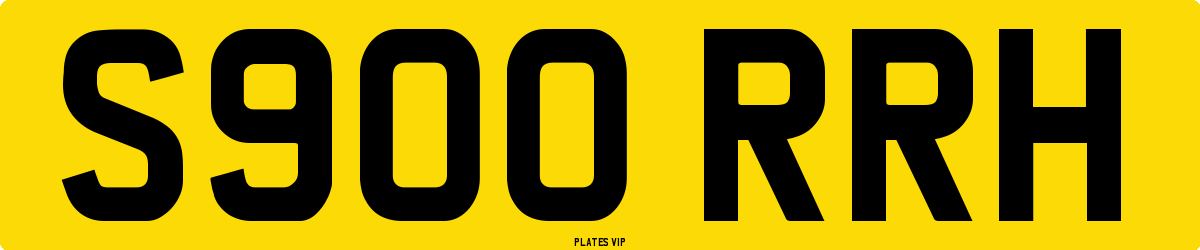 S900 RRH Number Plate