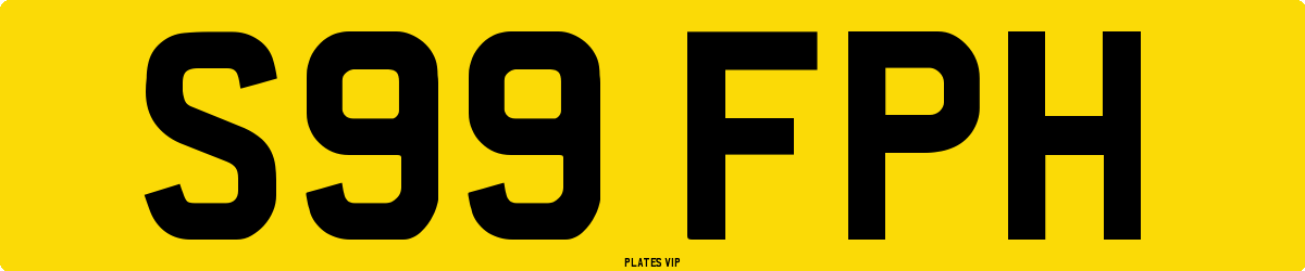 S99 FPH Number Plate