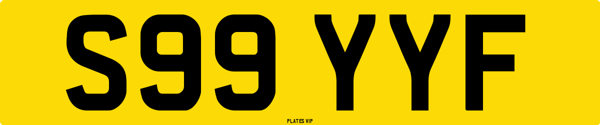 S99 YYF Number Plate