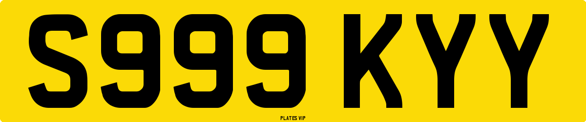 S999 KYY Number Plate